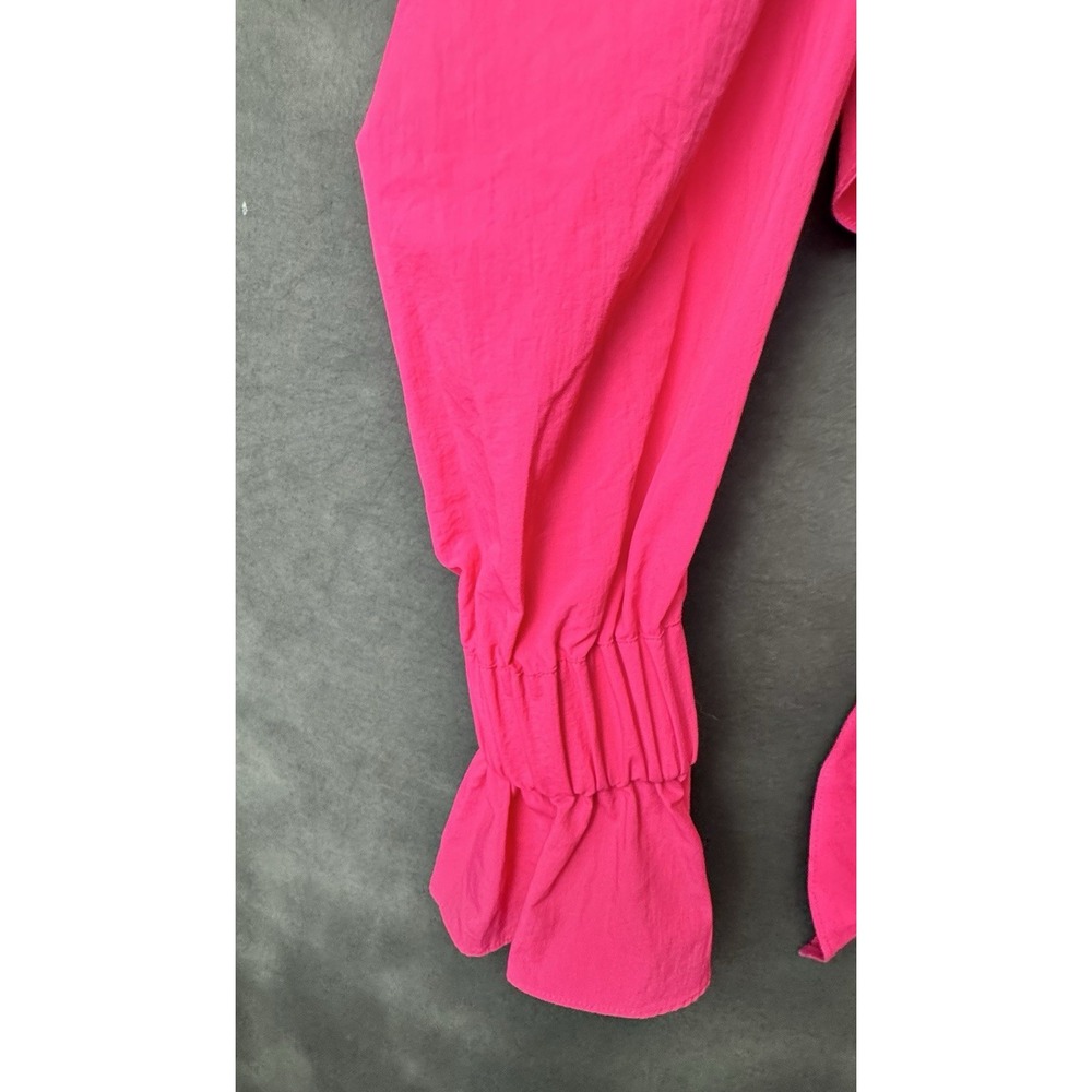 Chaouiche Pink Tie Front Long Sleeve Top Size XSmall - Picture 3 of 4